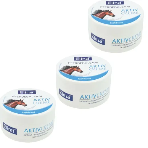 3x150 ml Elina Pferdebalsam Creme  kühlend