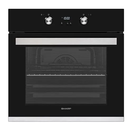 Sharp Pyrolyse Backofen K-61D27BM1-FR, Selbstreinigung in Schwarz - Backofen mit Pyrolyse-Selbstreinigung und ActiveCool-Technologie für sichere Nutzung. Ideal für stressfreies Kochen und einfache Reinigung.