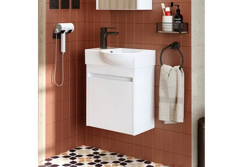 Produktbild Roomart Badmöbel-Set LEO – Kompaktes Gäste-WC Set mit Soft-Close