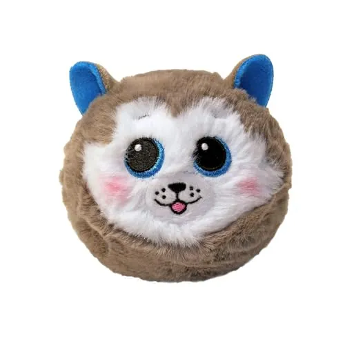 TY Beanie Bouncers T83063 Slush der Wolf mit blauen Augen, Zarte Tierchen zum Sammeln, T83063