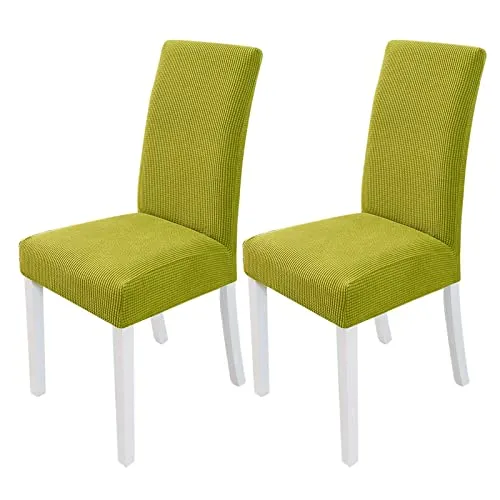 PETCUTE Stuhlhusse stuhlbezug Stretch Hussen für Stühle Spandex Stuhlhussen für Hochzeit Grün 2er Set