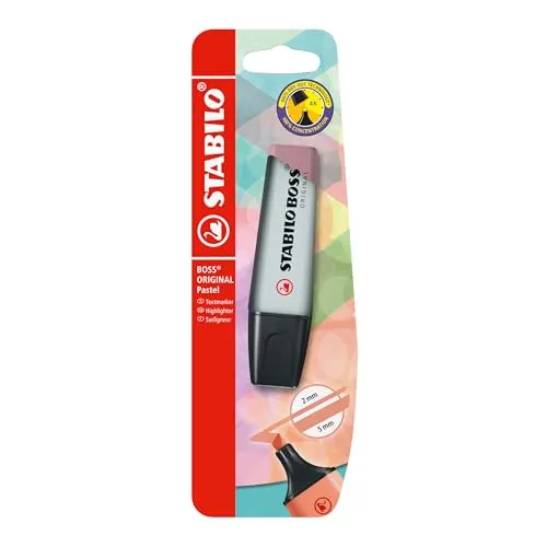 STABILO - Textmarker - BOSS ORIGINAL Pastel - Einzelstift - Seidengrau