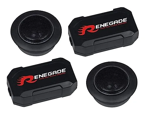 Renegade RX 6.2T Gewebe Hochtöner - Car-HiFi-Lautsprecher mit 2 Gewebe Hochtönern und Frequenzweichen für kraftvollen Sound, ideal für ein beeindruckendes Klangerlebnis im Auto.