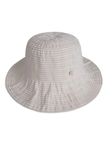 SCHIETWETTER Damen Sommerhut Mia, Sonnenhut, Strandhut, Sonnenschutz, Accessoire für Damen, gestreift