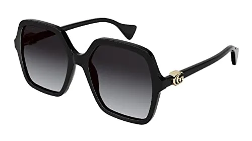 GUCCI Womens GG1072S Sunglasses, Black-Black-Grey, 56 von GUCCI