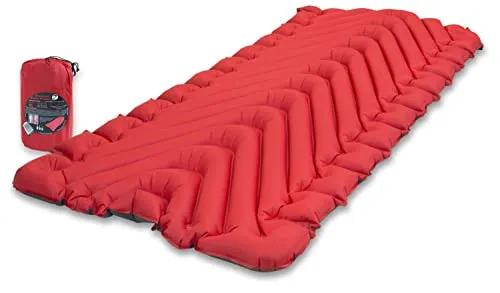 Klymit Unisex Isolierte Static V Luxe Schlafmatte, Rot, Einheitsgröße - Klymit Unisex Isolierte Static V Luxe Schlafmatte, ideal für Outdoor-Abenteuer. Leichte, isolierende Füllung sorgt für Komfort und Wärme in allen Jahreszeiten. V-Design für optimalen Halt und Entspannung.