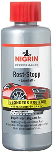 NIGRIN Rost-Stopp 200 ml - Rostschutzmittel mit langanhaltendem Korrosionsschutz auf Tanin-Basis, stoppt Rost selbsttätig und dient als Haftgrund für weitere Lackierungen.