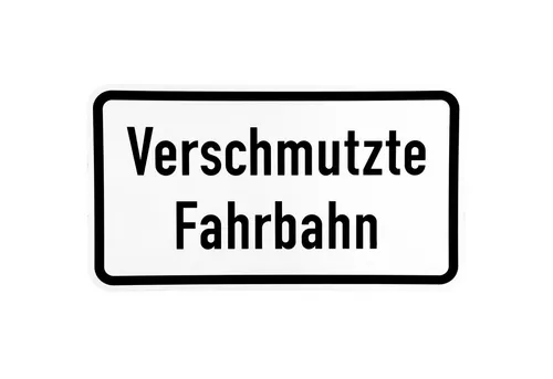 Produktbild BauSupermarkt24 Verkehrsschild Verkehrszeichen 1007-35 Verschmutzte Fahrbahn Straßen-schild 330 x 600