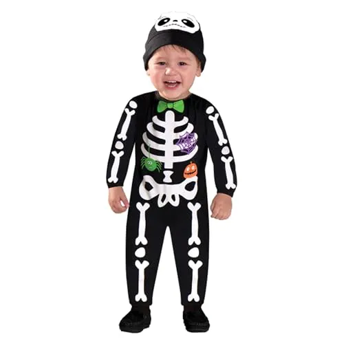  PKT) (9903877) Child Mini Bones Costume (6-12m von Amscan