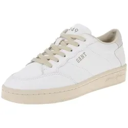 GANT FOOTWEAR Damen PREPLA Sneaker, Weiße Eleganz in Größe 41 EU - Damen-Sneaker aus hochwertigem Leder mit flacher Gummisohle für optimalen Tragekomfort und stilvolles Design, perfekt für jeden Anlass.