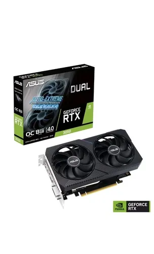 ASUS Dual GeForce RTX 3050 V2 OC Edition 8GB GDDR6 - Leistungsstarke Gaming Grafikkarte mit Raytracing, leise Lüfter und 0dB-Technologie für geräuschlosen Betrieb