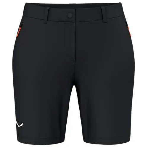 Salewa Women's Puez Talvena DST Shorts - Leichte Trekkinghose Gr 36 schwarz - Wanderhosen für Damen, ideal für Trekking und Speed Hiking - aus dehnbarem Material für optimale Bewegungsfreiheit und Komfort.