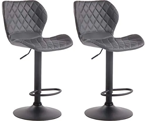CLP Barhocker Cork 2er Set - Höhenverstellbar und Drehbar - Stilvolle Barhocker mit Kunstlederbezug, höhenverstellbar und 360° drehbar. Ideal für moderne Küchen oder Bars, mit bequemem Sitz und Fußstütze.