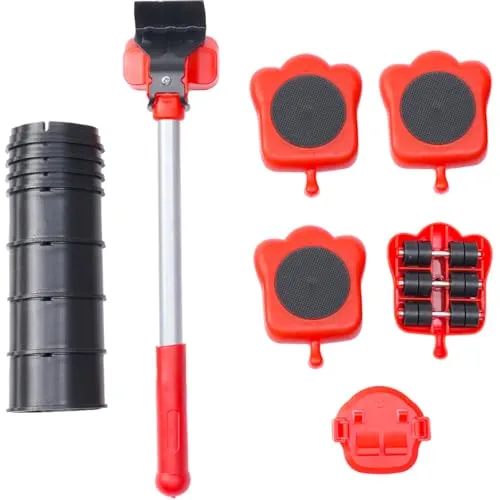 Produktbild ideoon Robuster Möbel Transport Heber und Rollen Set für Umzug, Heimwerken oder Renovierung