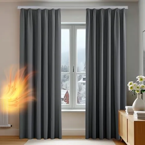 Vorhänge & Gardinen Grau von Deconovo