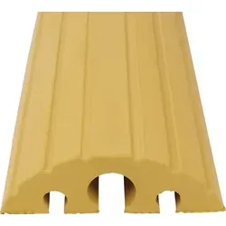 Schlauch- und Kabelbrücke L1200xB210xH65mm Vollgummi gelb - Sonstige Elektroinstallationsartikel, schützt Schläuche und Kabel bis Ø 40 mm, ideal für temporäre Verlegungen ohne Befestigungen, aus robustem Vollgummi