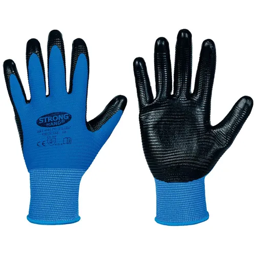 PROFILGRIP STRONGHAND® Handschuhe Blau - 120er PACK (Gr. 10) - Hochwertige Schutzhandschuhe aus Polyester mit Nitril-Beschichtung. Sie bieten hervorragende Griffsicherheit und sind flexibel, ideal für den professionellen Einsatz.