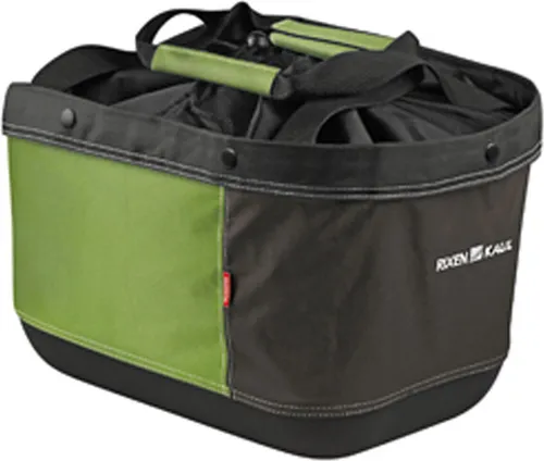 Rixen & Kaul Alingo GT Racktime Fahrradkorb - Faltbare Shoppertasche in Grün/Braun - Fahrradtaschen: Faltbarer Fahrradkorb aus strapazierfähigem Nylon, ideal für Unisex Erwachsene, mit Klickfix-System für einfaches Anbringen und Abnehmen.