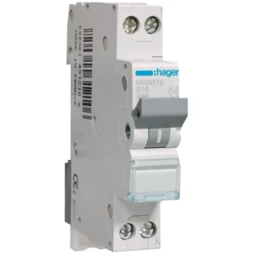Hager LS-SCHALTER 1P+N 16A-B 6KA1PLE
