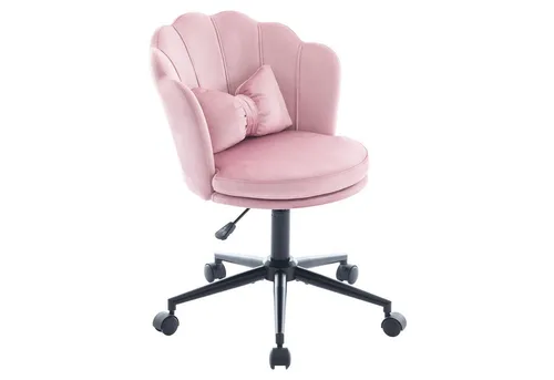 SeedWave Bürostuhl Samt Drehstuhl mit Rückenlehne, Drehbarer Bürostuhl ohne Armlehne, mit Rollen Höhenverstellbar bis 100kg für Schlafzimmer, Ankleidezimmer