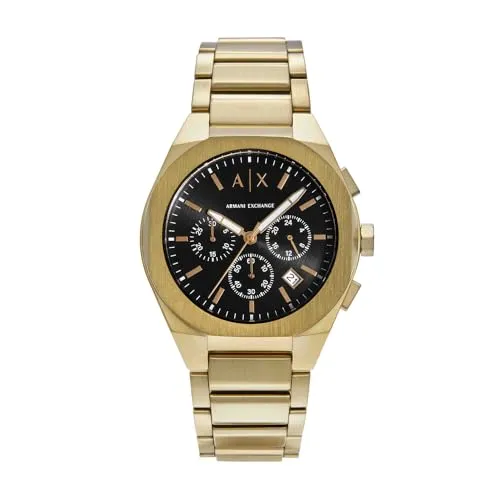 Armani Exchange AX4180 Herren Chronograph Uhr 44 mm - Armbanduhren für Herren mit edlem Edelstahlarmband und 12-Stunden-Zifferblatt. Perfekt für stilbewusste Männer, die Funktionalität und Design schätzen.