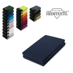 EXKLUSIV HEIMTEXTIL Jersey Spannbettlaken Doppelpack 90-100 x 200 cm - Spannbetttücher aus 100% Baumwolle, Öko-Tex zertifiziert, mit Rundumgummizug für perfekten Sitz und faltenfreie Oberfläche, ideal für Matratzen bis 25 cm Höhe.