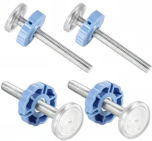 STK Druckschrauben Klemmschraube Screw Gitter Gewindespindelstangen Schrauben Kit für Treppengitter Kindergitter Haustier Treppengitter Baby Gate（blau） M10 x 90mm 4