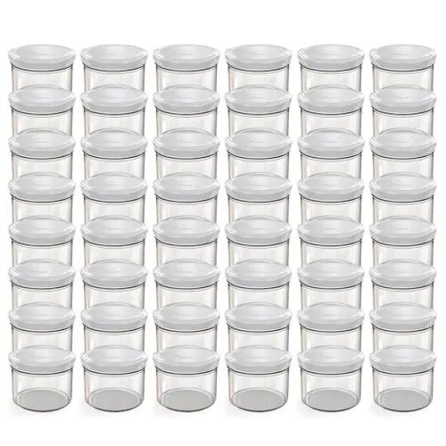 Oputec 48 x 230 ml Einmachgläser mit Schraubdeckel – Ideal für Marmeladen und Konfitüren - Hochwertige 230 ml Einmachgläser mit luftdichtem Schraubdeckel, perfekt für hausgemachte Marmeladen, Dips und Gewürze. Spülmaschinenfest und nachhaltig – die umweltbewusste Wahl für Ihre Konservierung.