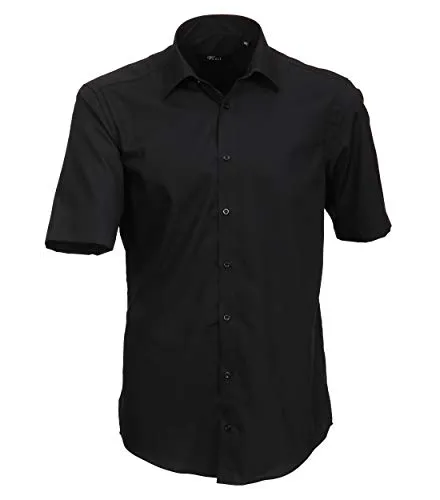 Venti Herren 001620 Businesshemd, Schwarz (Schwarz 80), Kragenweite: 38