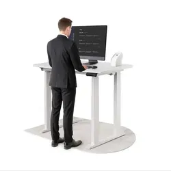 DESKSPACE Höhenverstellbarer Schreibtisch elektrisch – Leiser Dual-Motor mit stabilen 4-Bein-Gestell (Weiß, 120×60 cm) - Komfortabel arbeiten – Der elektrisch höhenverstellbare Schreibtisch fördert die Produktivität und ermöglicht individuelles Arbeiten. Die leise Motorisierung sorgt für einen reibungslosen Wechsel zwischen Sitzen und Stehen.