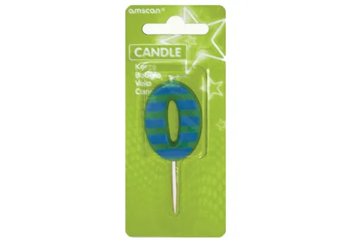 Amscan Geburtstagskerze Zahlenkerze Picker Dots&Stripes 0