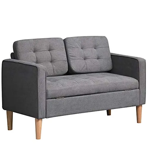 Homcom Sofa Grau mit Stauraum von HOMCOM