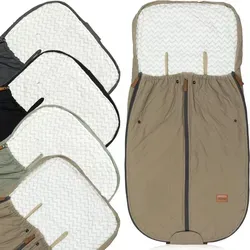 Fillikid Fußsack Light Big – Sommerfußsack für Buggy & Kinderwagen 100x50cm Taupe-Beige