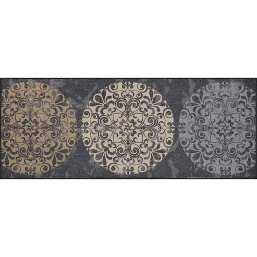Salonloewe Fliesenkreise Fußmatte waschbar 75x190 cm von Salonloewe