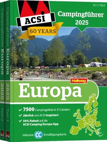 ACSI Campingführer Europa 2025: 2 Bände inkl. CampingCard