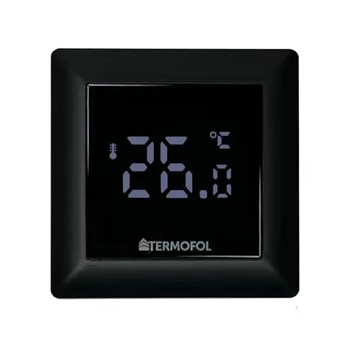 Termofol Heizungsthermostat TF-H6 - IP31 Heizkörperthermostat für Fußbodenheizung und Heizfolie - Smart Home Gadget - Schwarz