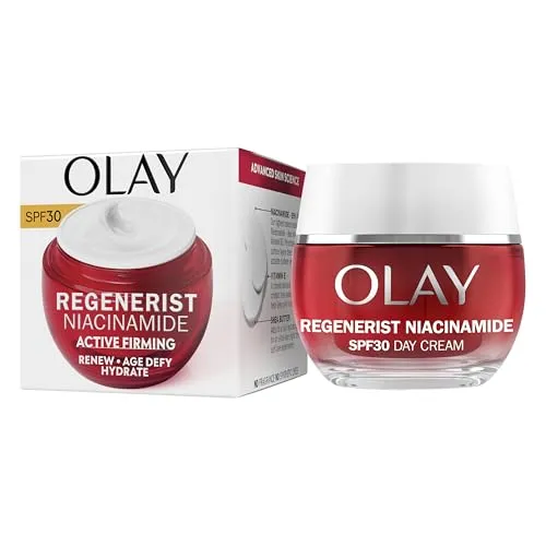 Olay Tagescreme mit Niacinamid und SPF30. Feuchtigkeitsspendende Gesichtscreme mit vit E und Niacinamid. 50 ml