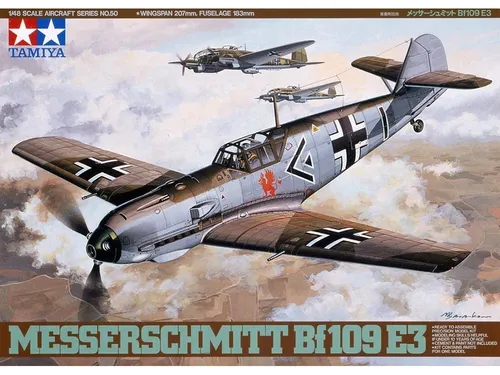 TAMIYA Messerschmitt Bf109 E-3 - Modellbausatz des legendären Jagdflugzeugs, ideal für Modellbau-Enthusiasten und Sammler.