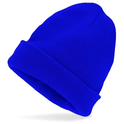 W WIDMANN MILANO Party Fashion - Beanie Mütze für Erwachsene, Strickmütze in Wolloptik, Wintermütze, 80er Jahre Mottoparty, Karneval