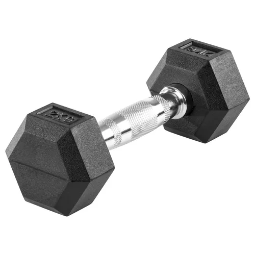 Hex Kompakthantel aus Gummi, 2 kg, Stück <br />