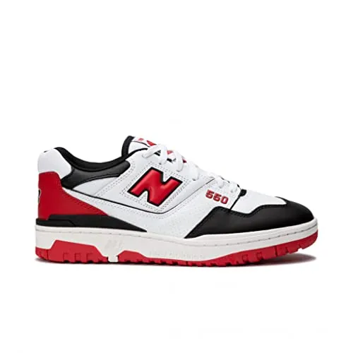 New Balance BB 550 Unisex Sneaker Weiß 38 EU - Sneaker in klassischem Weiß, atmungsaktives Glattleder und herausnehmbare Innensohle für optimalen Komfort. Ideal für sportliche Freizeitlooks.