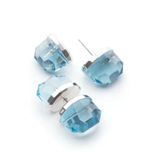 Swarovski Damen Lucent Blau Kristall Ohrringe 5626606 in blau von Swarovski