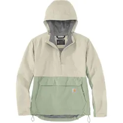 Carhartt 105861-GK9 Anorak - Wasserabweisend in Weiß/Grün M - Funktionsjacke mit Rain Defender Technologie, dauerhaft wasserabweisend und ideal für Outdoor-Aktivitäten, verpackbar in der eigenen Tasche.