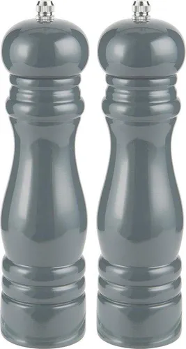 2tlg. Salz-/Pfeffermühle dunkelgrau Shabby Vintage - Gewürzmühlen & -streuer, aus hochwertigem Gummiholz, verleiht Ihrer Küche einen rustikalen Charme und sorgt für frischen Geschmack.