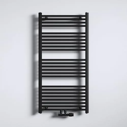 Mai & Mai Design Badheizkörper 60x120cm Anthrazit - Heizkörper für Bad mit Seiten- und Mittelanschluss, umweltfreundlicher Pulverbeschichtung und stabiler nahtloser Schweißtechnik für eine einfache Montage und elegantes Design.