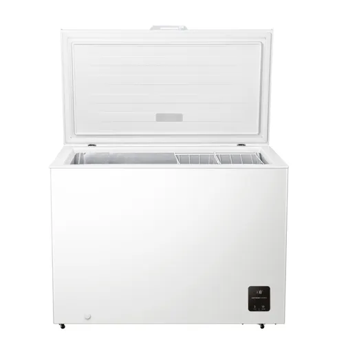 Gorenje FH30DAW Gefriertruhe - Tiefkühler mit 297L Volumen, FastFreeze-Funktion für schnelles Einfrieren und Sicherheitsschloss für zusätzlichen Schutz.