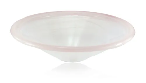 Budawi® Glasschale Brunnenschale Rosé rund 35 cm für Nebler und Zimmerbrunnen