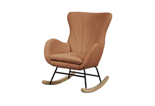 SVITA Schaukelstuhl KNUT, Teddy-Boucle in Braun