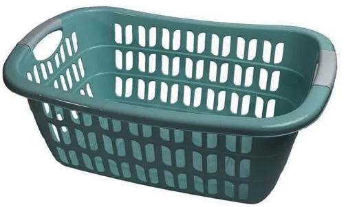 Wäschekorb Wäschewanne Plastik Kunststoff Korb Griffen (Grün)