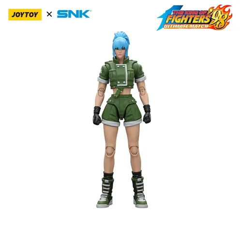 JOYTOY SNK 1/18 ActionFigure KOF'98UM Ikari Warriors Team – Leona Heidern - Detailreiche Action-Figur im Maßstab 1:18, ideal für Sammler und Fans von SNK. Vollgelenkig und in militärgrün, perfekt für eindrucksvolle Präsentationen.